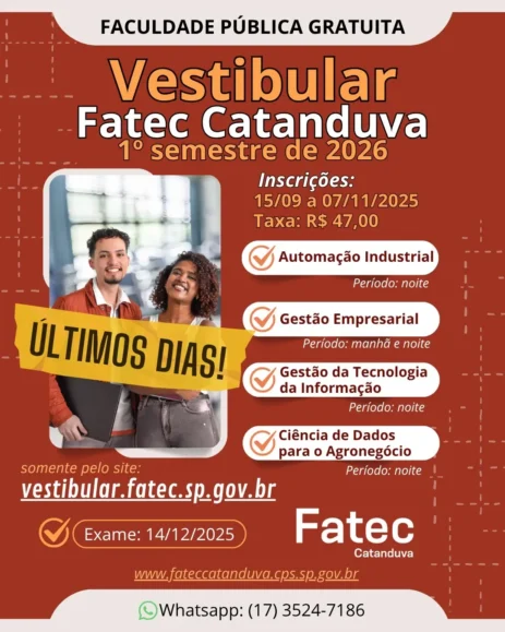 vestibular fatec catanduva 2026