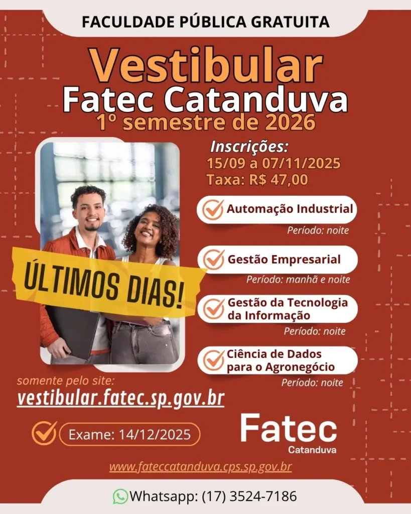 vestibular fatec catanduva 2026