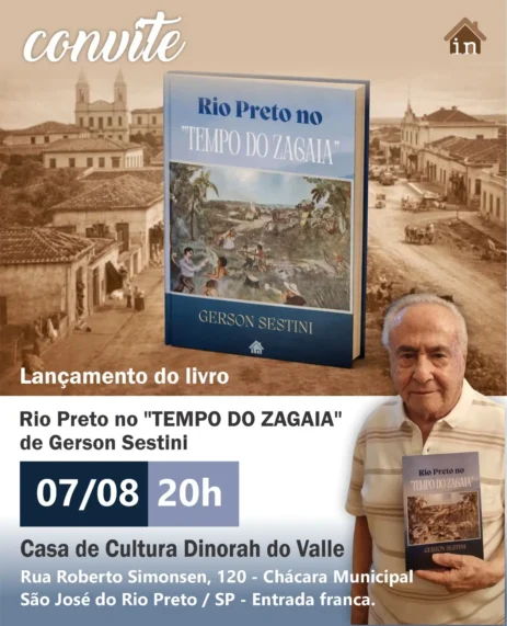 lancamento do livro rio preto no tempo do zagaia